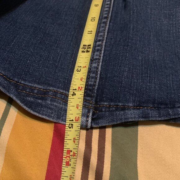 Vintage Lee Denim Blue Jean Skort Women's A-Line Style Back Pockets Size S - Picture 11 of 15